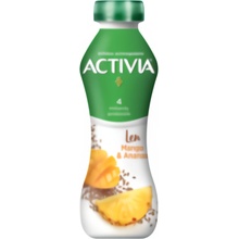 Danone Activia jogurtový nápoj mango, ananas a lněná semínka 280 g