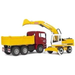 BRUDER Bruder: Товарен автомобил MAN TGA с багер - 35 cm