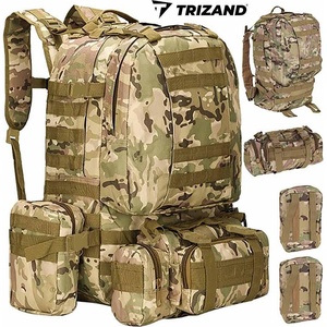 TRIZAND Раница тактическа, военна, HQ, с 2 отделения и 3 джоба, 500x160x600мм, TRIZAND (UNI-09206)