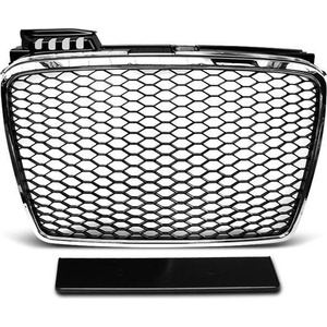  Решетка без емблема за Audi A4 B7 (2004-2007) - RS Look с хром рамка (GRAU22)