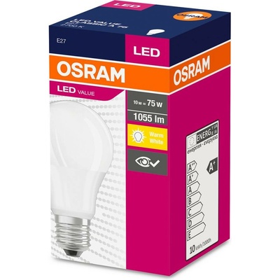 Osram Ziarovka LED ean1028 FR 075 non-dim, 10W/827 E27 2700K Value CLASSIC A