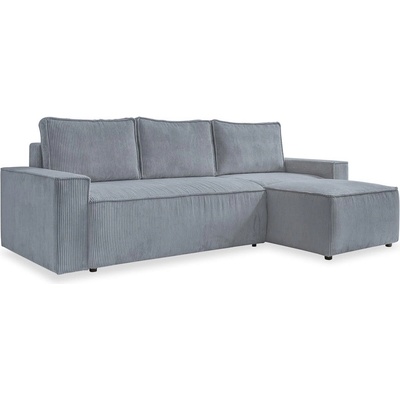 Miuform Светлосив разтегателен ъглов диван от рипсено кадифе (променлив) Brave Dave - Miuform (1645PO55)