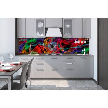 DIMEX ART Фототапет за кухня - цветни линии 260 x 60 см