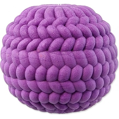 Dog Fantasy míček + flexi lana TPR pěna fialový 22 cm