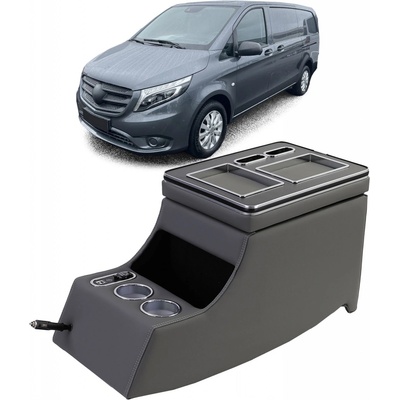 Středová konzole Mercedes Benz V W639/W447 (Vito/Viano) s USB - šedá
