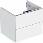 Geberit One матово бял стенен шкаф за монтаж на стена 60 см с 2 чекмеджета (505.261.00.2)