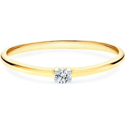 Savicki Zásnubný prsteň žlté zlato diamant SAVP D 21026 PI
