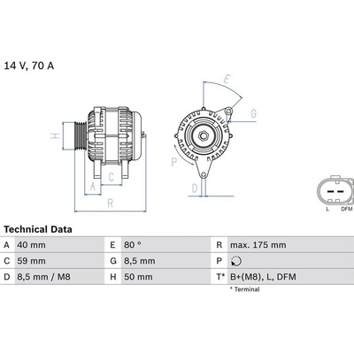 BOSCH 0 986 042 620 generátor (0986042620)