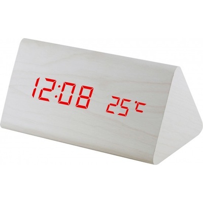 Digitálny LED budík s dátumom a teplomerom EuB8465 RED WH, 15cm
