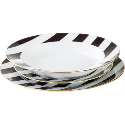 La Mania Home Съдове за хранене за 1 човек Stripes 3 части (5905549404430)