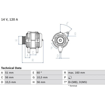 BOSCH 0 986 039 250 generátor (0986039250)