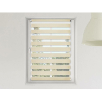 Fexi Roleta Den a noc, Luxus nature bambus, A 01508 150 x 57 cm Pravá - Bílá