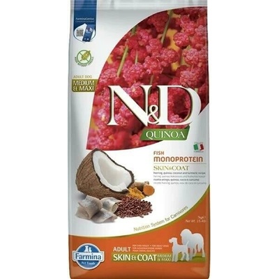 N&D Quinoa Skin & Coat Herring Adult M/L 7 kg
