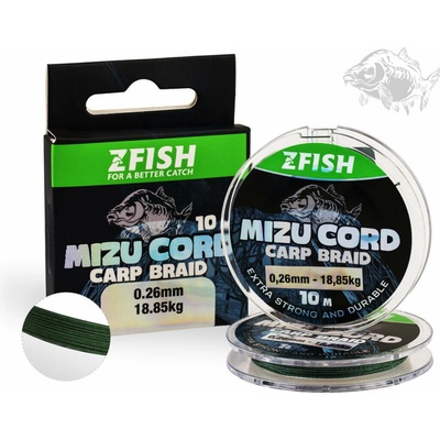 ZFISH Šňůrka MizuCord Carp braid line 10m 0,20mm - 15,22kg – Zboží Mobilmania