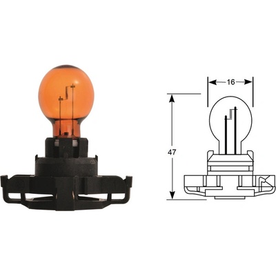 Elta EB0186SB PGU20-4 PY24W 12V 24W oranžová