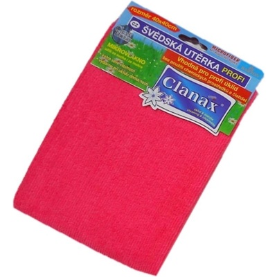 Clanax Profi švédská utěrka růžová 40 x 40 cm 280 g/m2 1 ks