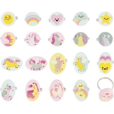 Janod Atelier Еднорог Комплект бижута Регулируеми пръстени 20 бр