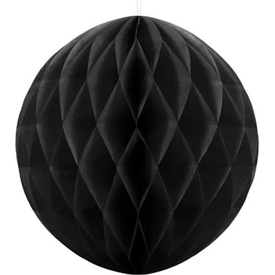PartyDeco Черна хартиена топка 40 см