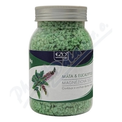 EZO Mint & Eucalyptus magnéziová soľ do kúpeľa k uvoľneniu dýchacích ciest 650 g