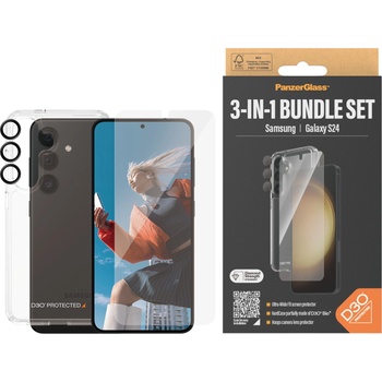 Panzer Калъф и протектори PanzerGlass - 3 в 1 Bundle Set, Galaxy S24, прозрачни (5711724212109)