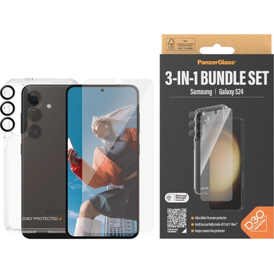 Panzer Калъф и протектори PanzerGlass - 3 в 1 Bundle Set, Galaxy S24, прозрачни (5711724212109)