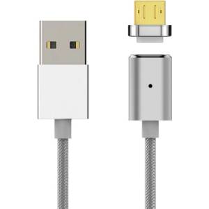 BRAVAS Кабел USB 2.0 Type A - Micro B / 1 m / Магнитен / TPE / Бял