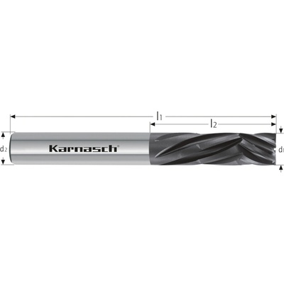 Karnasch 290412120036 | Tvrdokovová stopková fréza typ V pre bezotrepové frézovanie na hornej a dolnej hrane 12x36-92x12 mm, Z=6