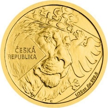 Česká mincovna zlatá minca Český Lev 2024 1/25 oz