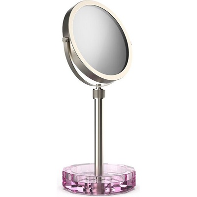 Decor Walther Козметично огледалце Kristall с розова основа никел (0942061)