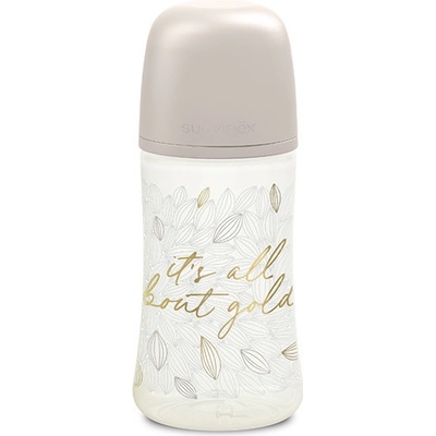 Suavinex Gold kojenecká láhev fyziologická savička Gold Cream 270ml