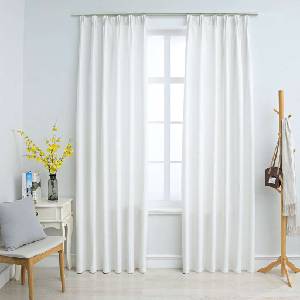 Pure Line Home Плътни завеси в цвят бял с перделък, 2 бр. , 140 x 225 см