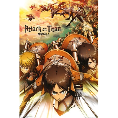 Plagát, Obraz - Attack on Titan (Shingeki no kyojin) - Attack, 61 × 91.5 cm