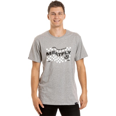 Meatfly tričko Pitlane grey heather