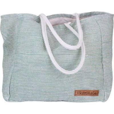 Strömshaga plážová taška Ester Jute Green White zelená