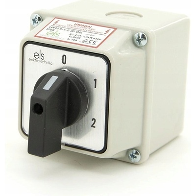 Křížový přepínač ELS Elektrotechnika 16A 0-1-2 3F IP65