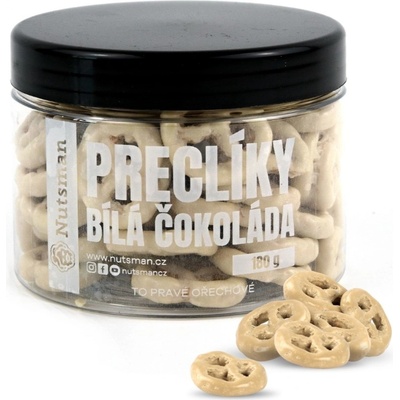 NUTSMAN Preclíky bílá čokoláda 180 g