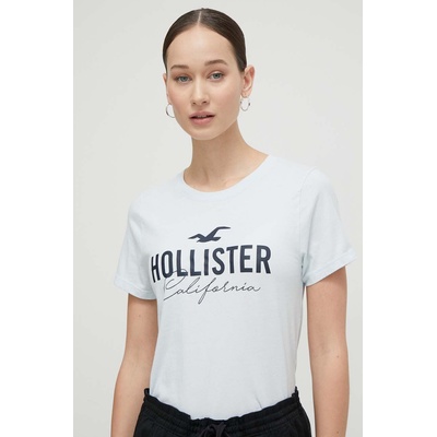 Hollister Co Памучна тениска Hollister Co. в синьо (KI357.3198.210)
