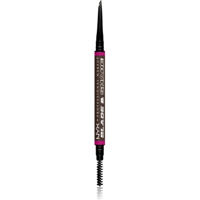 NYX Professional Makeup Blade & Shade молив за вежди с четка цвят Ash Brown 0.06 гр