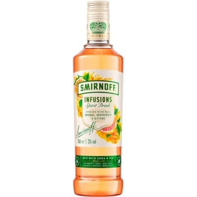 Vodka Smirnoff Infusions Orange 23% 1 l (holá láhev)