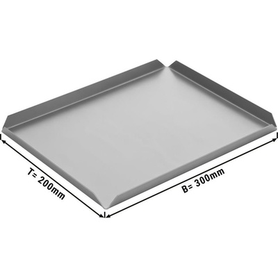 G.Gastro 5ks Cukrářský prezentační talíř/tác z hliníku 300x200x10 mm stříbrný D11886479