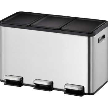 Image 1 of EKO-Europe Кош за разделно събиране на отпадъци EKO ESSENTIAL с 3 педала (3 х 10 л) - хром мат (EKO 822930 - Matt s/s)