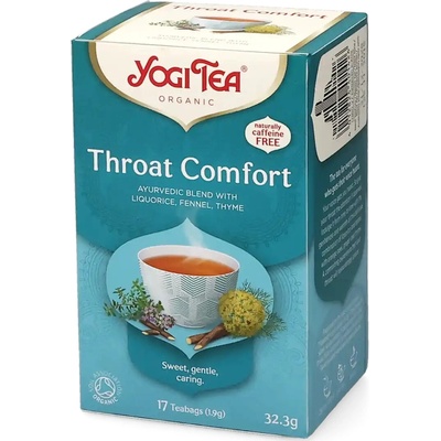 Yogi Tea Bio Throat comfort Ajurvédský čaj Na hrdlo 17 ks