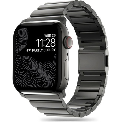 Tech-PČervenáect Belt Tech-PČervenáect SteelBand Apple Watch 4/5/6/7/8/9/SE/Ultra 1/2 42/44/45/49mm Černá