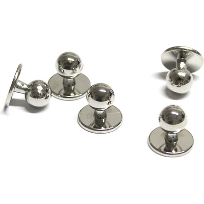 Knoflík na rondony a zástěry 11mm metalické - více barev Barva: Stříbrná