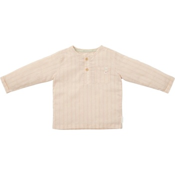Little Dutch Бебешка ленена ризка с дълъг ръкав Little Dutch - Sand Stripes, 92 cm, 18-24 м (CL24021051)