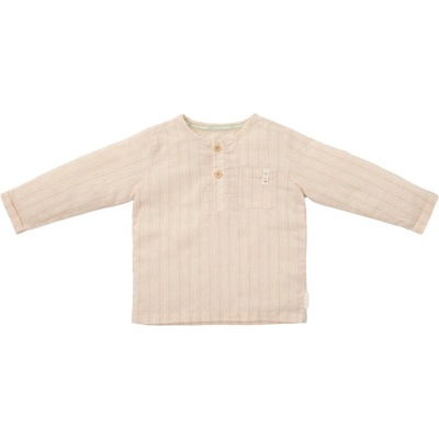 Little Dutch Бебешка ленена ризка с дълъг ръкав Little Dutch - Sand Stripes, 92 cm, 18-24 м (CL24021051)