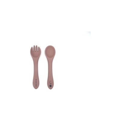 Cotton SILIKÓNOVÝ SET VIDLIČKY A LYŽIČKY CLOUD DUSTY PINK