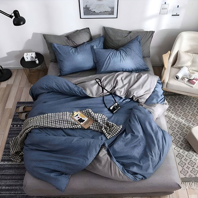 EmonaMall Двулицево спално бельо EmonaMall, 4 части - Модел S14720 (S14720-66666b)