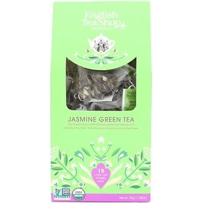 Engllish Tea Shop Zelený čaj s jasmínem 15 pyramidek bio