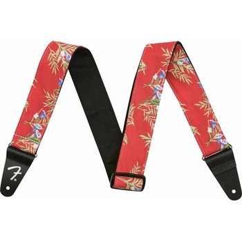 Fender 2'' Hawaiian Strap Red Floral Колан за китара Red (099-0719-009)